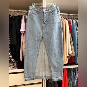 Edikted Light Blue Denim Skirt